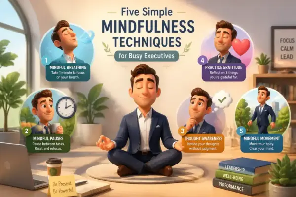 Five Simple Mindfulness Techniques for Busy Executives