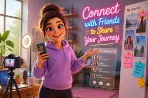 Connect with Friends to Share Your Journey