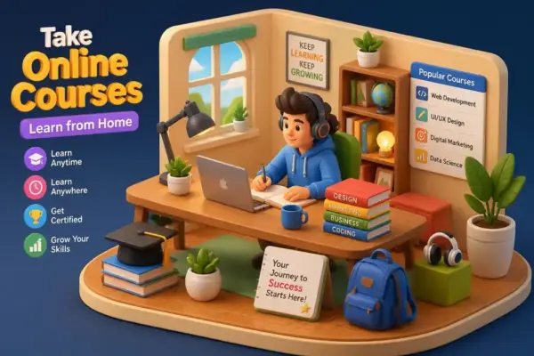 Take Online Courses to Learn from Home